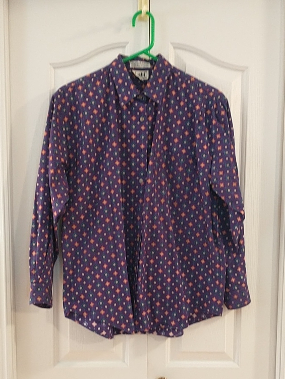 Vintage Women TABI Long Sleeve Full Button Shirt/Blouse Size Lrg